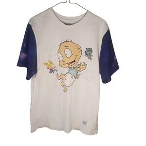 Nickelodeon Rugrats Tommy Galaxy Sleeve Tee Y2K Cartoon Graphic Shirt XL (FIT L)
